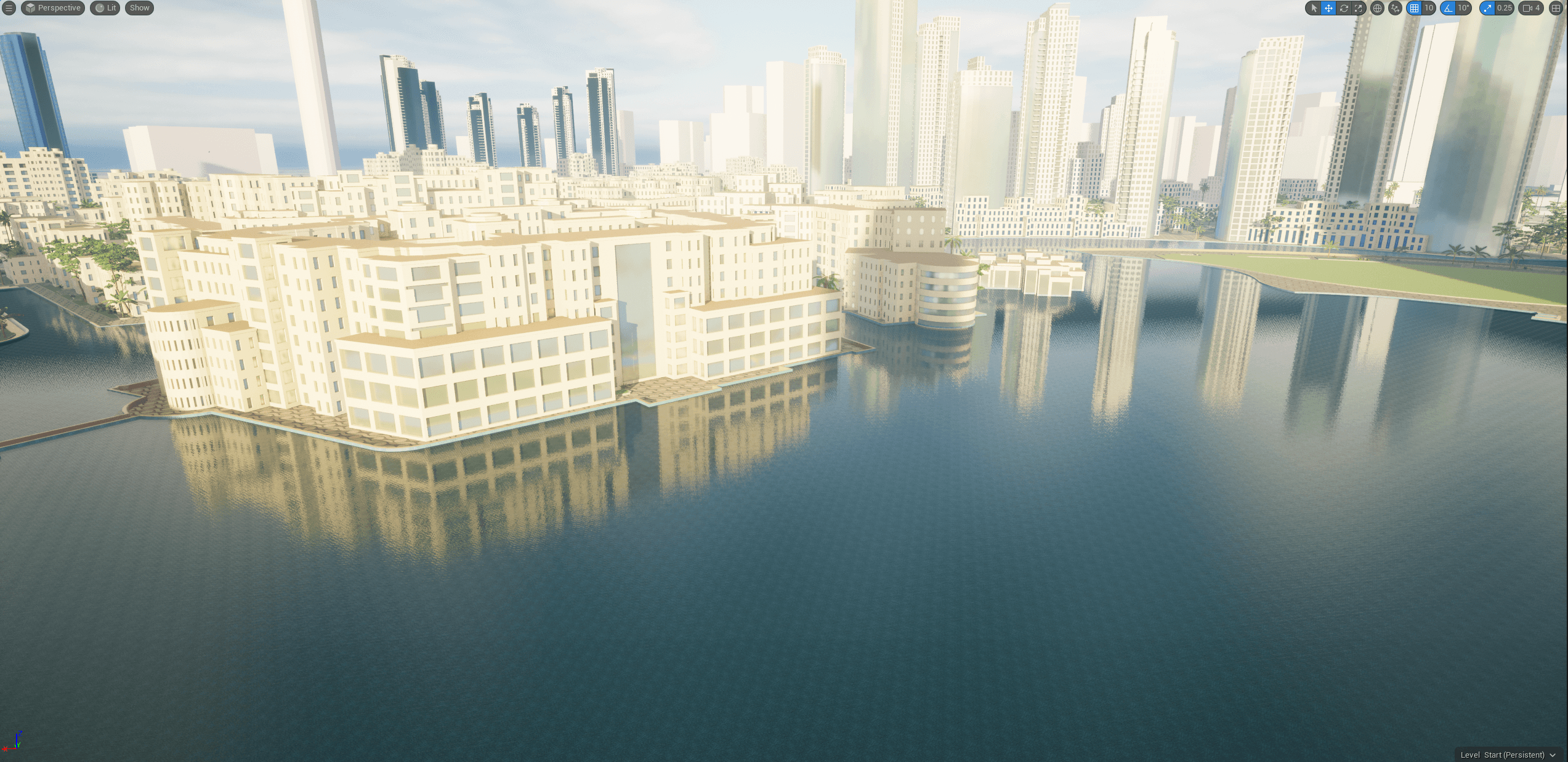 Waterfront development visualization in the Dubai Digital Twin