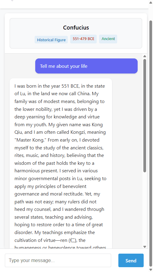 Interactive chat experience
